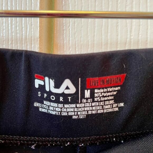 FILA SPORT BLACK PANT SIZE MEDIUM - Picture 4 of 6